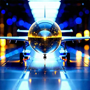 Aerospace Technology In Modern Laboratory With Large Airplane