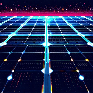 Solar panel with data streams