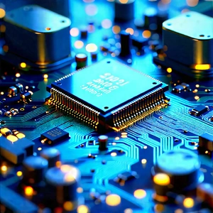 Close-up of electronic circuit