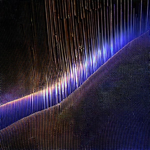 Close-up of fiber optic cables