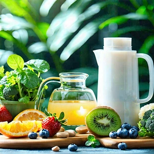 Lifestyle Professional Photography: Wellness Scene With Healthy Food With Wooden Table