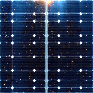 Solar Panel With Digital Particles With Solar Panel