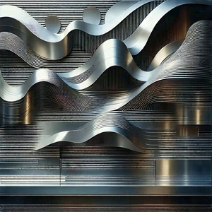 Abstract Digital Art: Metal composition with rhythm