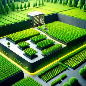 Agricultural Technology In Modern Laboratory With Model Large