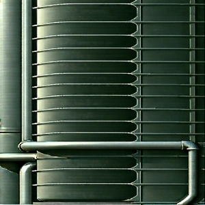 Close-up Of Cooling System With Large Metal
