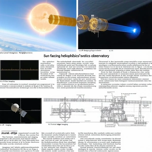 The Image Is A Page From A Magazine, Featuring A Space Shuttle And A Space Station