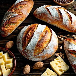 Lifestyle Octane Render: Artisanal bread prepared with seasonal produce