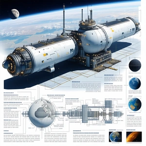 large spacecraft shown diagram
