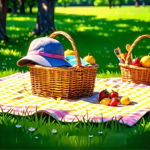 Lifestyle Blender Artwork: Summer Picnic During Spring With Image, There