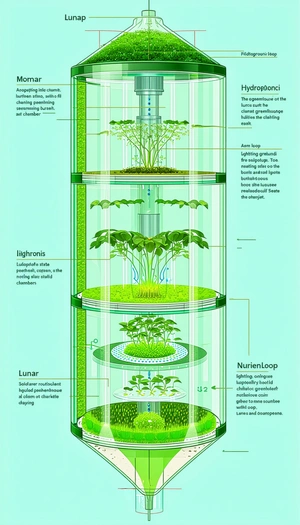 The Image Is A Diagram Of A Plant Growing In A Vertical Garden