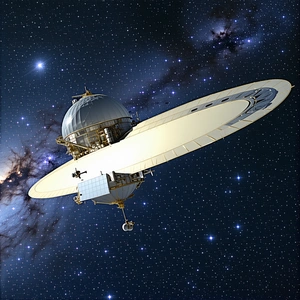 A Spacecraft, Likely A Satellite Or A Space Station, Floating In The Vastness Of Space