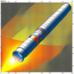 A Computer-generated Image Of A Rocket Is Shown, With The Rocket's Engine Glowing Brightly