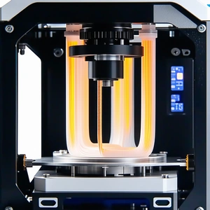 A Machine Is Shown With A Clear Glass Container Inside