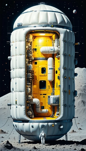 futuristic illustration space station