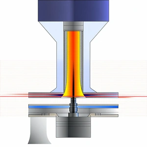 A Blue And Orange Tube Is Shown In A Drawing