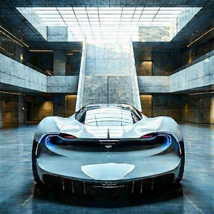 Automotive Technology In Tech Office With Sleek