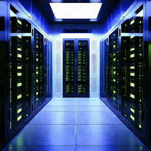 Futuristic Server Room With Image, There