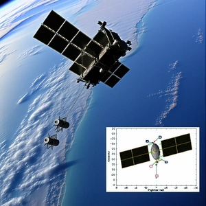 A Spacecraft, Possibly A Satellite, Flying Through The Sky