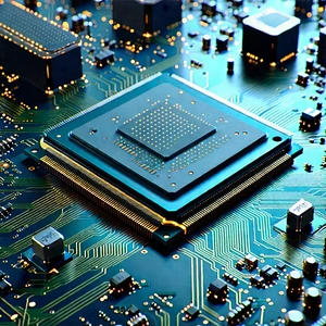 Close-up of microprocessor