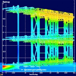 The Image Is A 3d Model Of A Large Building, Possibly A Bridge Or A Skyscraper