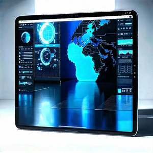 Tablet With Holographic Display With Laptop Computer