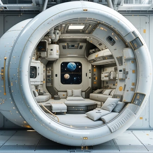 image, there large white spacecraft
