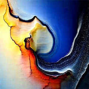 Abstract Macro Photography: Fluid Abstract With Monochromatic Color Palette With Painting Colorful,