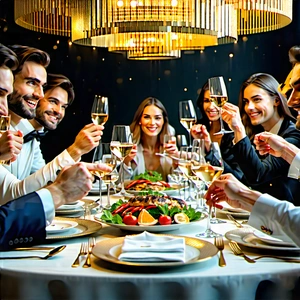 Lifestyle Editorial Photography: Dinner party with colleagues