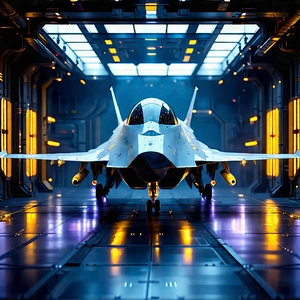 Aerospace Technology In Manufacturing Facility With Large White