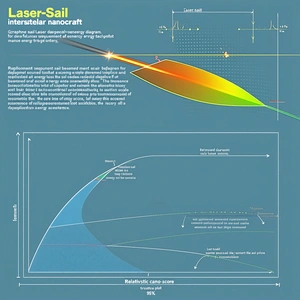 A Blue Graphic Shows The Relationship Between Laser-sail And Interstellar Nanocraft