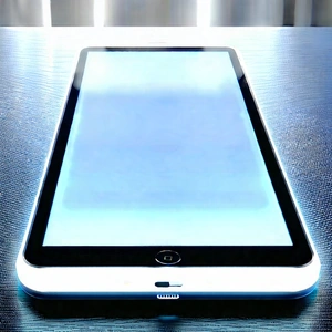 Tablet With Glowing Screen With White Cell
