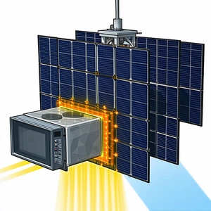 A Television Is Shown In A Cartoon-like Drawing, With A Solar Panel On Top Of It