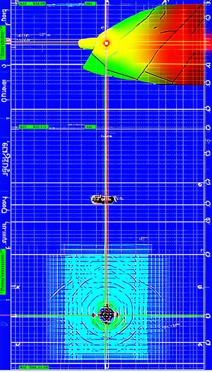 The Image Is A Blue Graphic That Appears To Be A Representation Of A Car