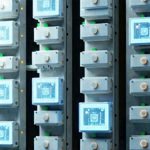 Close-up of sensor array