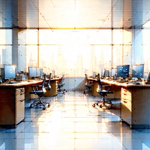 Futuristic Tech Startup Office With Large Office