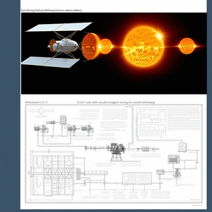 The Image Is A Drawing Of A Spacecraft, Which Appears To Be A Large Satellite