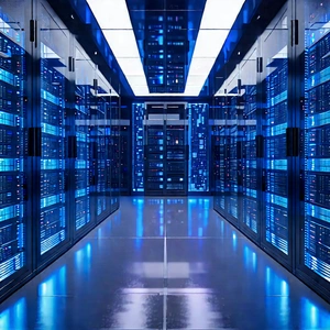 (futuristic:1.48) Server Room With Image, There