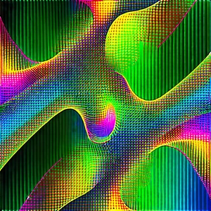 Abstract Pixel Art: Fractal pattern with vibrant color palette