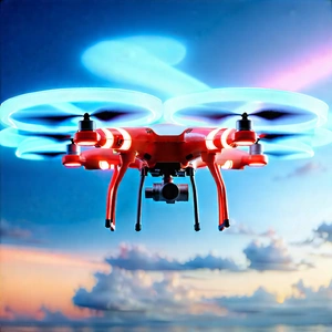 Drone With Data Visualization With Drone Flying