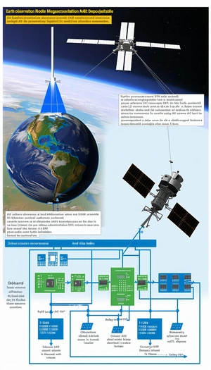 A Satellite In Space, With A Large Earth Visible Below It
