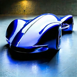 Innovative Electric Vehicle Design With Blue Sports