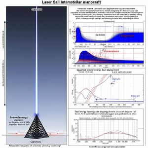 The Image Is A Diagram Showing The Energy Output Of A Laser Sail Interstellar Spacecraft