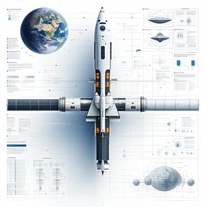A Space Shuttle Is Shown In A Diagram, With A Large Blue Circle Representing The Earth