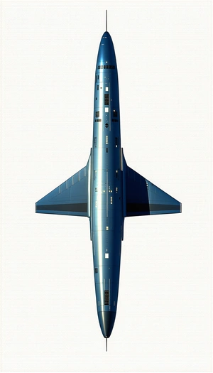 A Blue Airplane Is Shown In A White Background