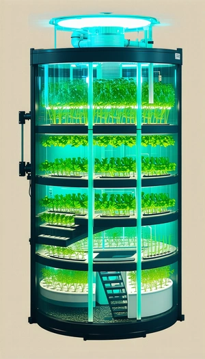 A Large, Multi-tiered Greenhouse Filled With Various Plants