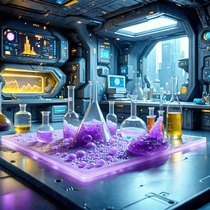 Tech Stock Photography: Futuristic Research Laboratory With Image, There