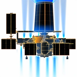 A Space Shuttle Is Shown In A Close-up View, With Its Various Components Clearly Visible