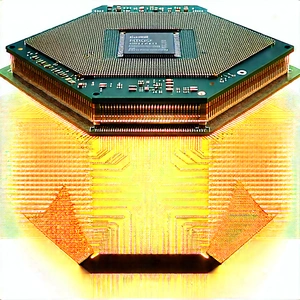 Close-up Of Microprocessor With Close-up Computer