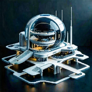 Futuristic Innovation Hub With Futuristic Building
