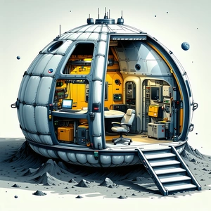 futuristic space station